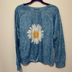 Sheilay Blue Daisy Top/sweatshirt, XXL